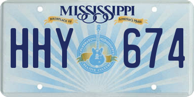 MS license plate HHY674