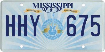 MS license plate HHY675