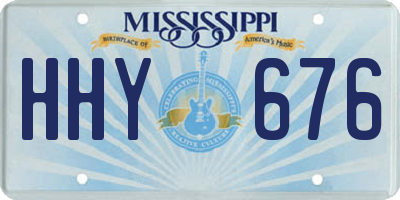 MS license plate HHY676