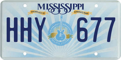 MS license plate HHY677