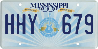 MS license plate HHY679