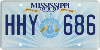 MS license plate HHY686