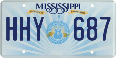 MS license plate HHY687