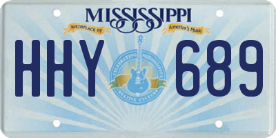 MS license plate HHY689