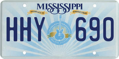 MS license plate HHY690
