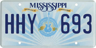 MS license plate HHY693