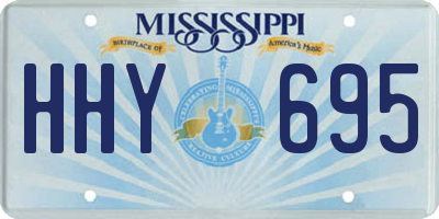MS license plate HHY695