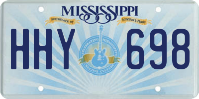 MS license plate HHY698