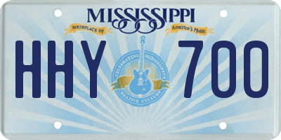 MS license plate HHY700