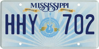 MS license plate HHY702