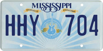 MS license plate HHY704