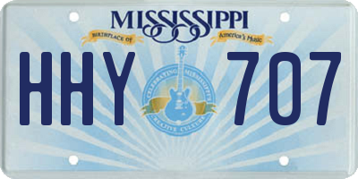 MS license plate HHY707
