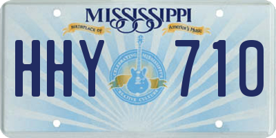 MS license plate HHY710