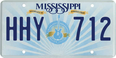MS license plate HHY712