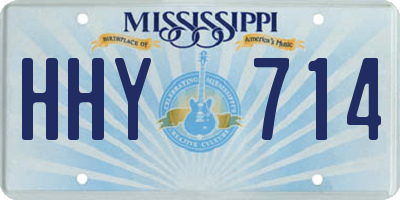 MS license plate HHY714