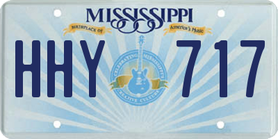 MS license plate HHY717