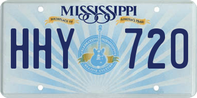 MS license plate HHY720