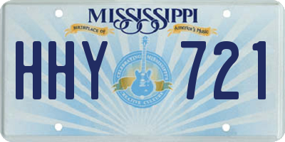 MS license plate HHY721