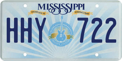 MS license plate HHY722