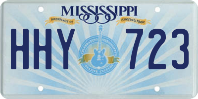MS license plate HHY723