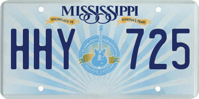 MS license plate HHY725