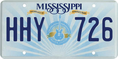 MS license plate HHY726