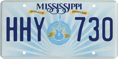 MS license plate HHY730