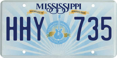 MS license plate HHY735