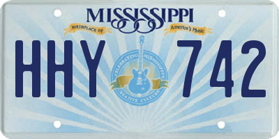 MS license plate HHY742