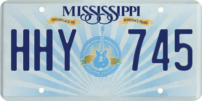 MS license plate HHY745