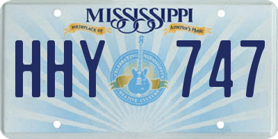 MS license plate HHY747