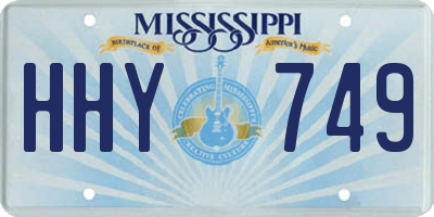 MS license plate HHY749