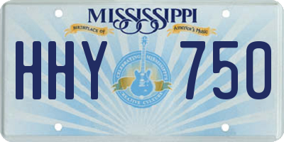MS license plate HHY750