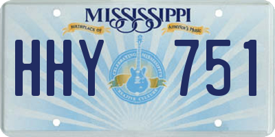MS license plate HHY751