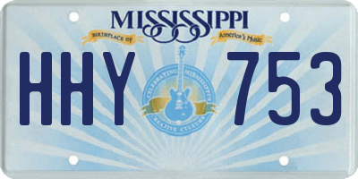 MS license plate HHY753
