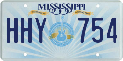 MS license plate HHY754
