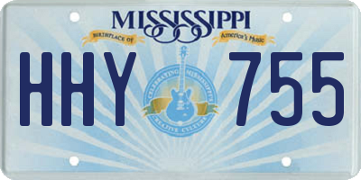 MS license plate HHY755