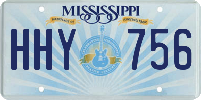 MS license plate HHY756