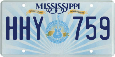 MS license plate HHY759