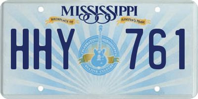 MS license plate HHY761