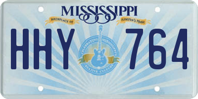 MS license plate HHY764