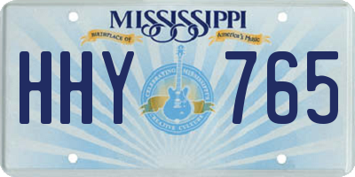 MS license plate HHY765