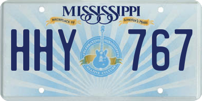 MS license plate HHY767