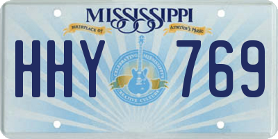 MS license plate HHY769