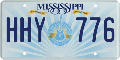 MS license plate HHY776