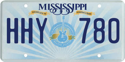 MS license plate HHY780