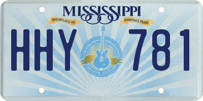 MS license plate HHY781