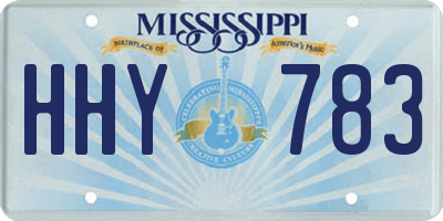 MS license plate HHY783