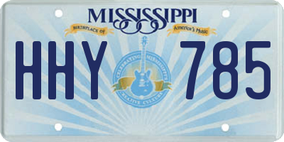 MS license plate HHY785