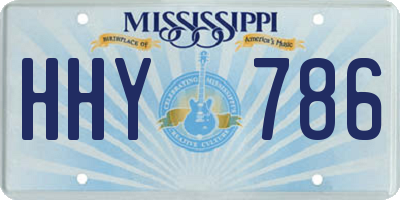MS license plate HHY786